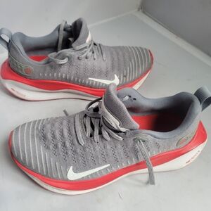 Nike Running Shoes ReactX Infinity Run 4 Gray Team Issued Virginia Mens Size 7